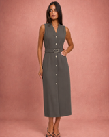 Violet | sleeveless shirt dress