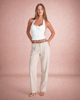 Mila | linen wide leg pants
