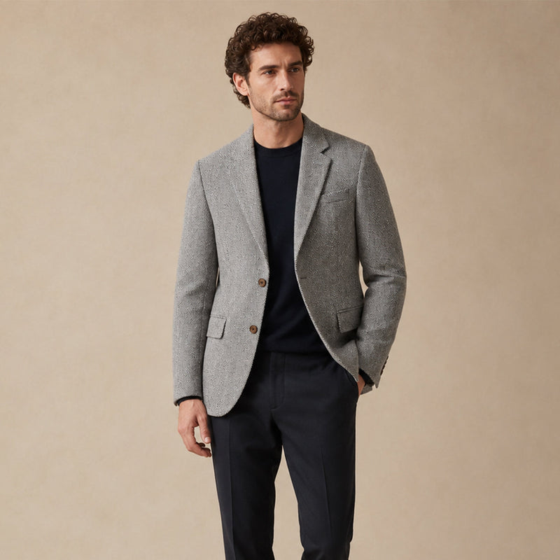 Theodore tweed blazer in Grey