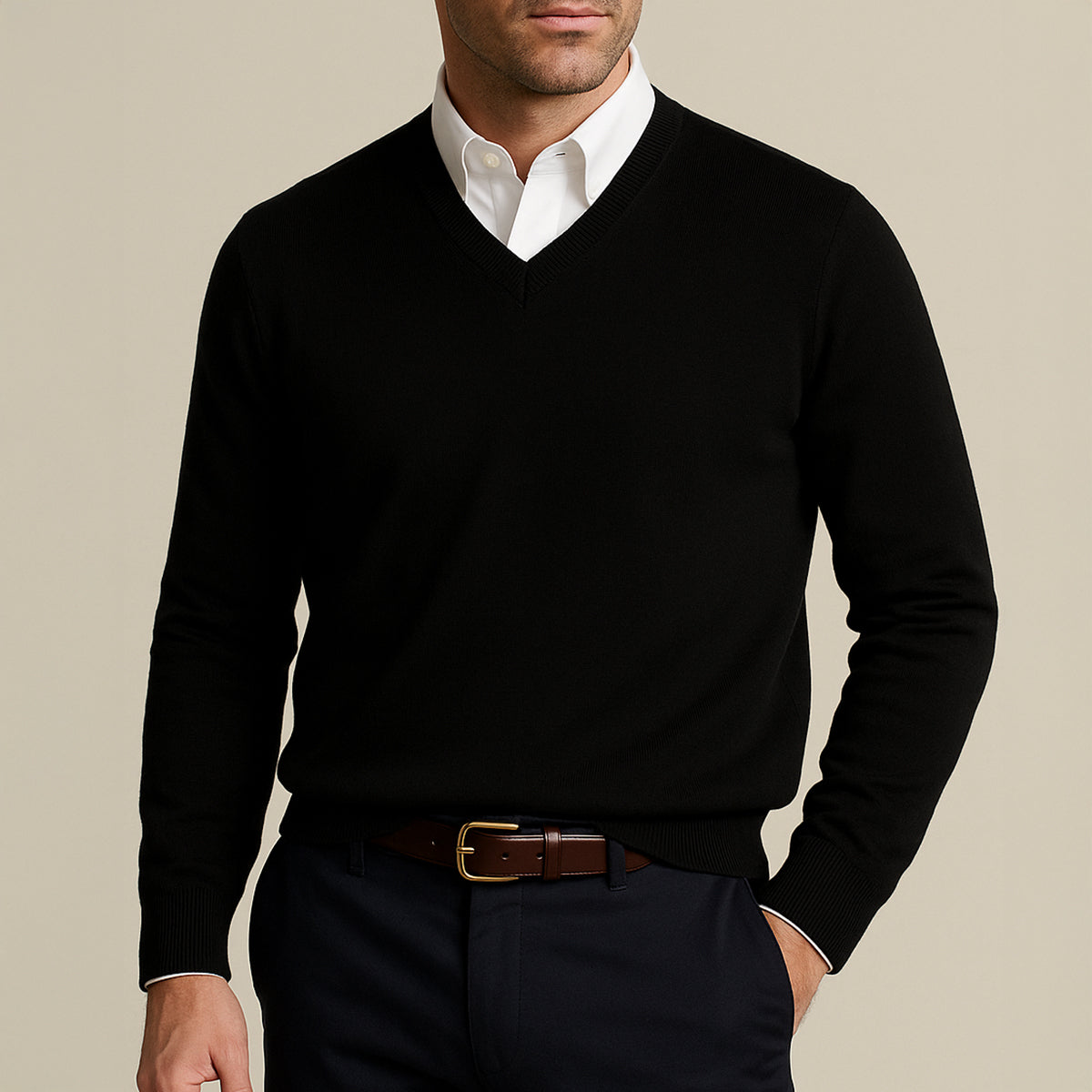 Toby | Cashmere V-Neck Knit Jumper