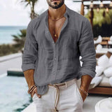 Felix | Linen Cotton Long Sleeve Button-Down Shirt