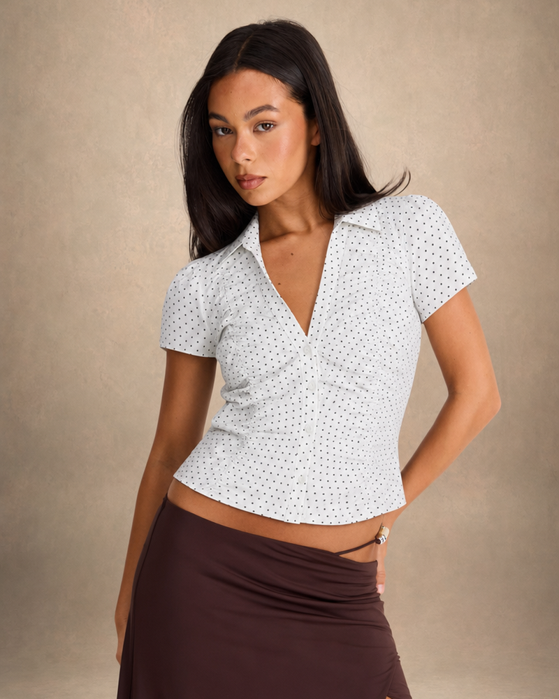 White With Black Dots